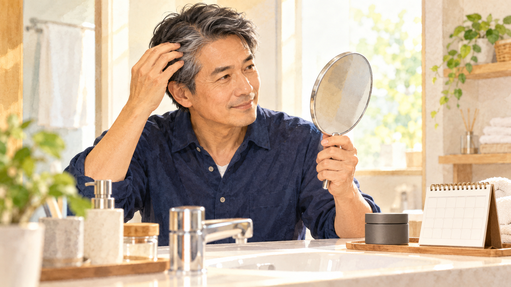 50代男性の白髪染め、頻度はどれくらい？生え際が気になるときの考え方