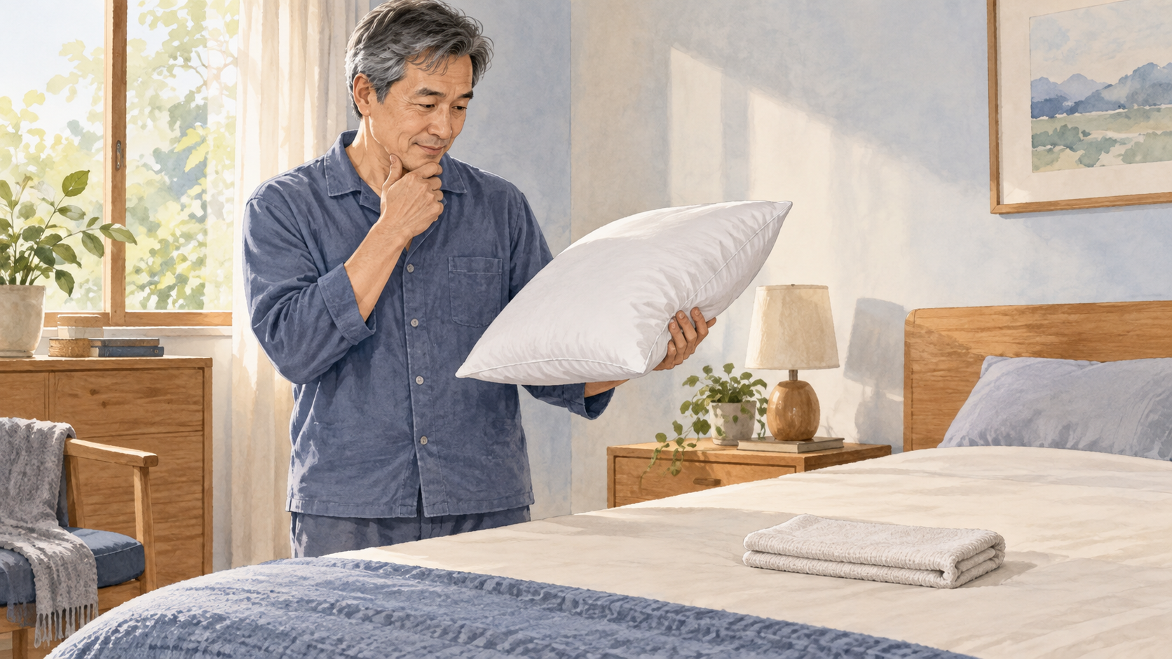 50代男性、枕の高さが合わない？買い替える前の確かめ方