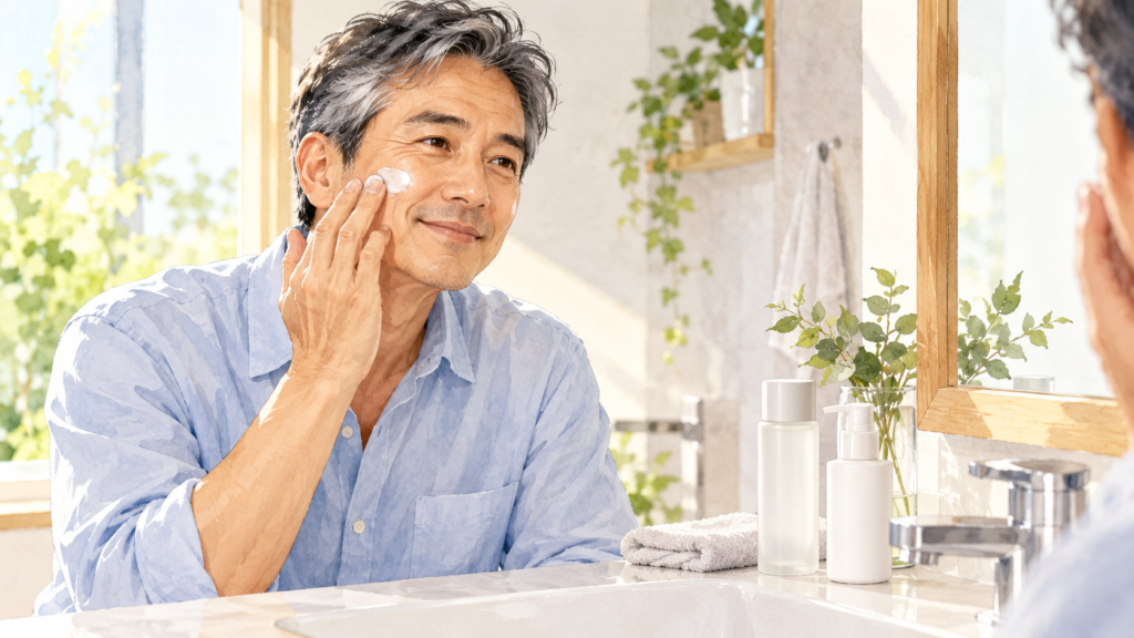 50代男性、化粧水と乳液はどっちが先？初めてのスキンケアの順番