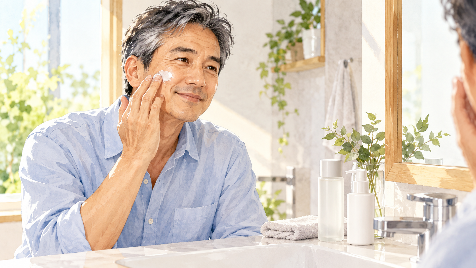 50代男性、化粧水と乳液はどっちが先？初めてのスキンケアの順番