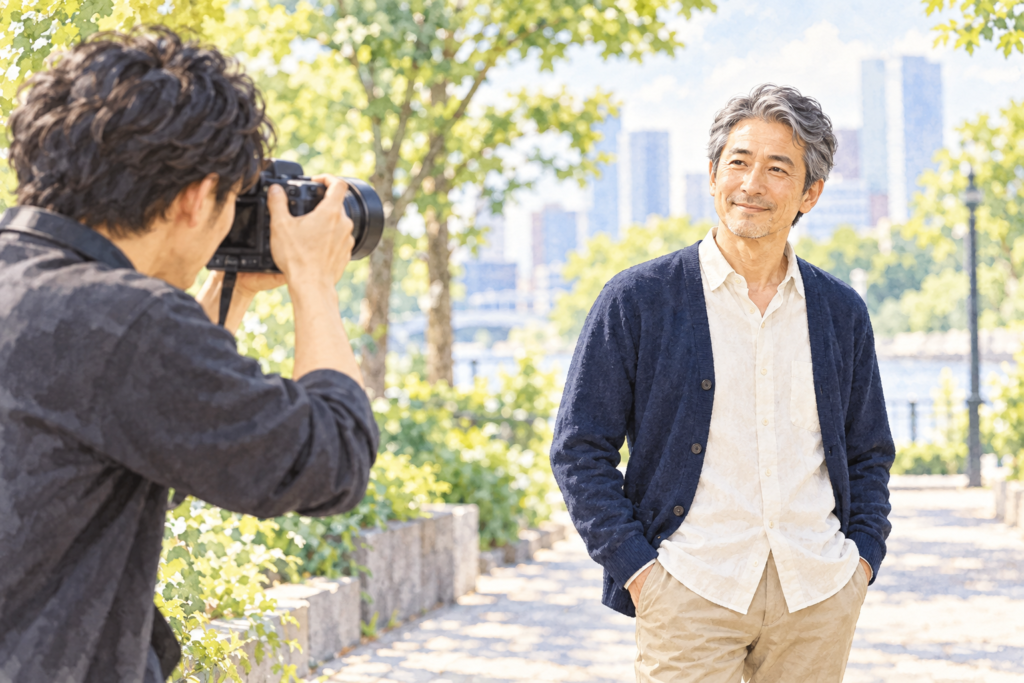 マッチングアプリに載せる写真がない男性へ｜50代に有料撮影をすすめる理由