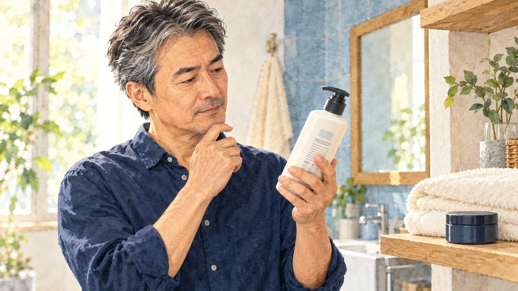50代男性のシャンプーは二度洗いが必要？ワックスを使った日の考え方